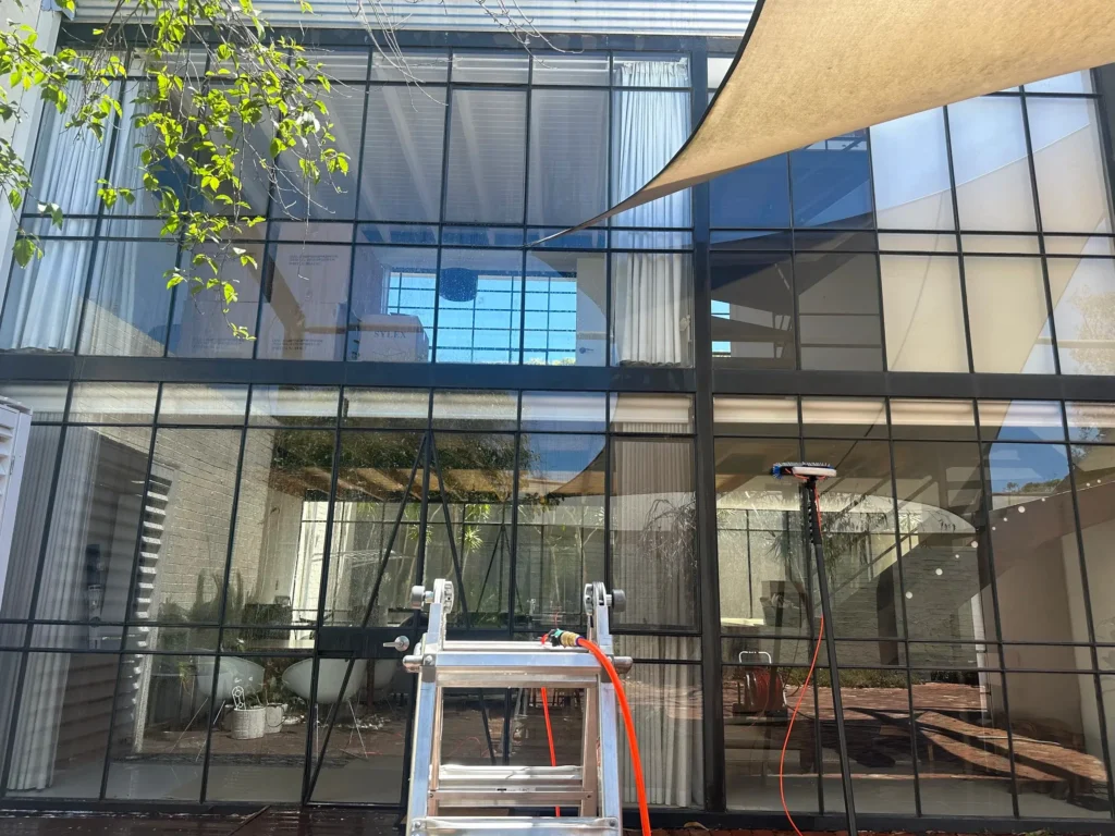 Window cleaning on a character home in Fremantle, Perth